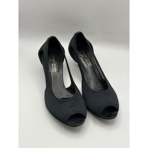 Donald J Pliner Danda Black Peep Toe‎ Kitten Heels Size 10